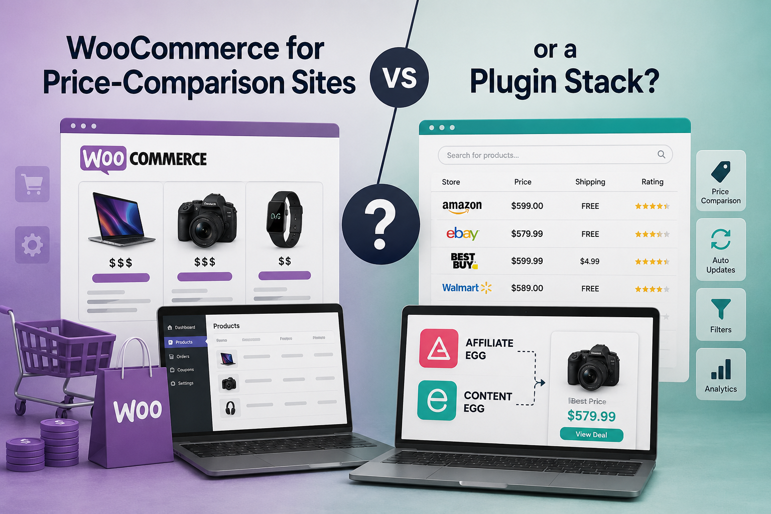 WooCommerce vs plugin stack comparison